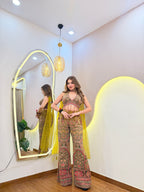 E646 CROP TOP SHARARA SET