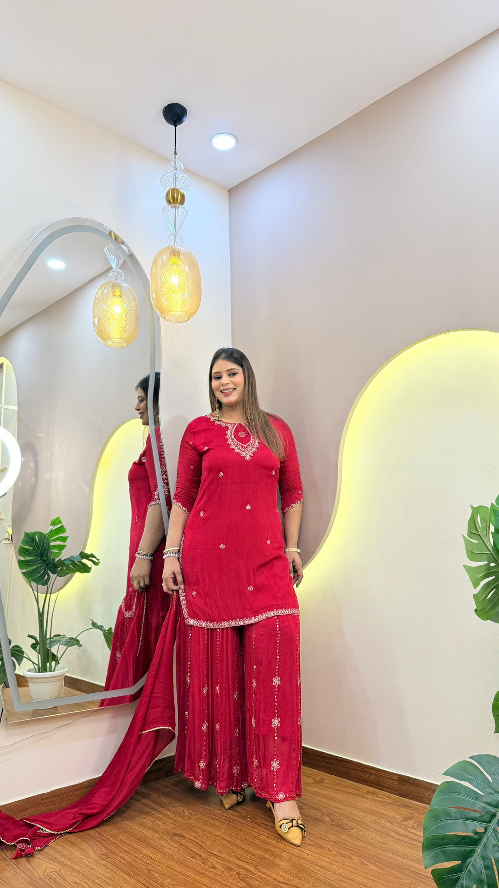 E138 3PC SHARARA SUIT