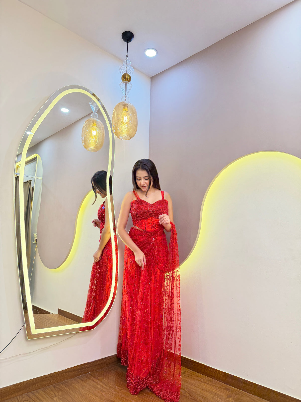 E956 PRE DRAPE SAREE