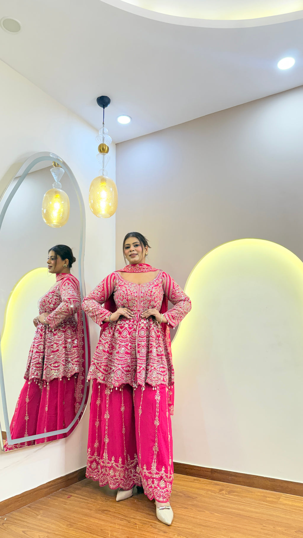 F15 PEPLUM 3PC SHARARA SET