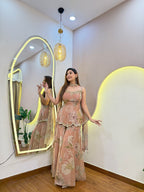 E917 PEPLUM 3PC SHARARA SET