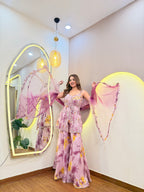 E622 PEPLUM SHARARA SET
