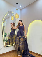E878 3PC ANARKALI SUIT