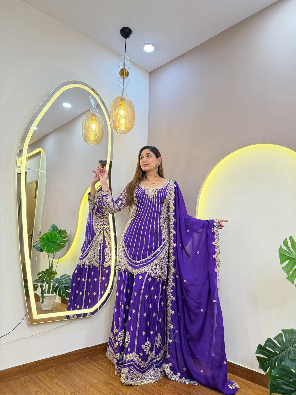 E792 3PC SHARARA SUIT