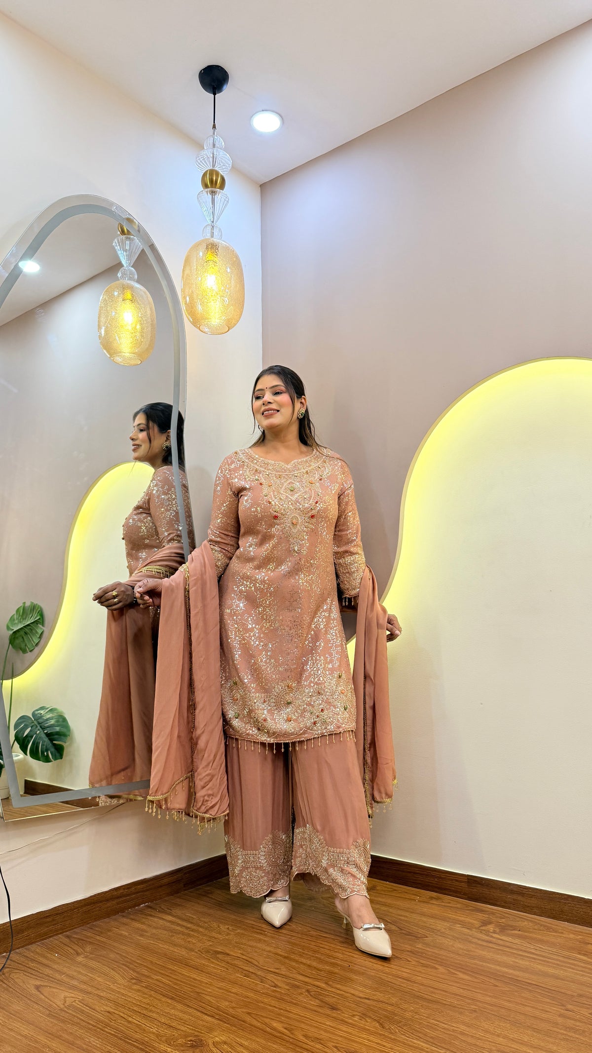 E727 3PC SHARARA SUIT