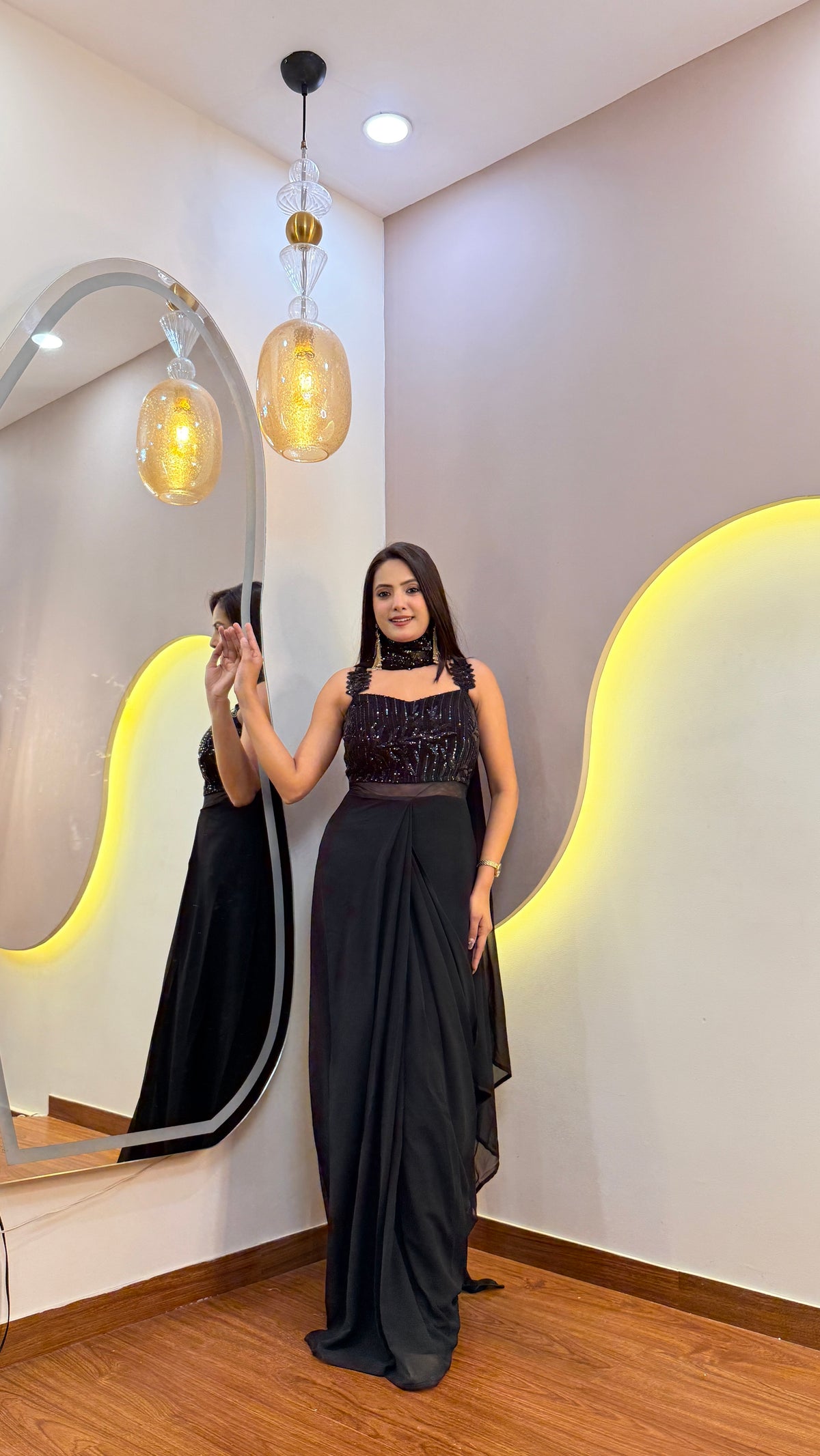 F4 PRE DRAPE GOWN SAREE