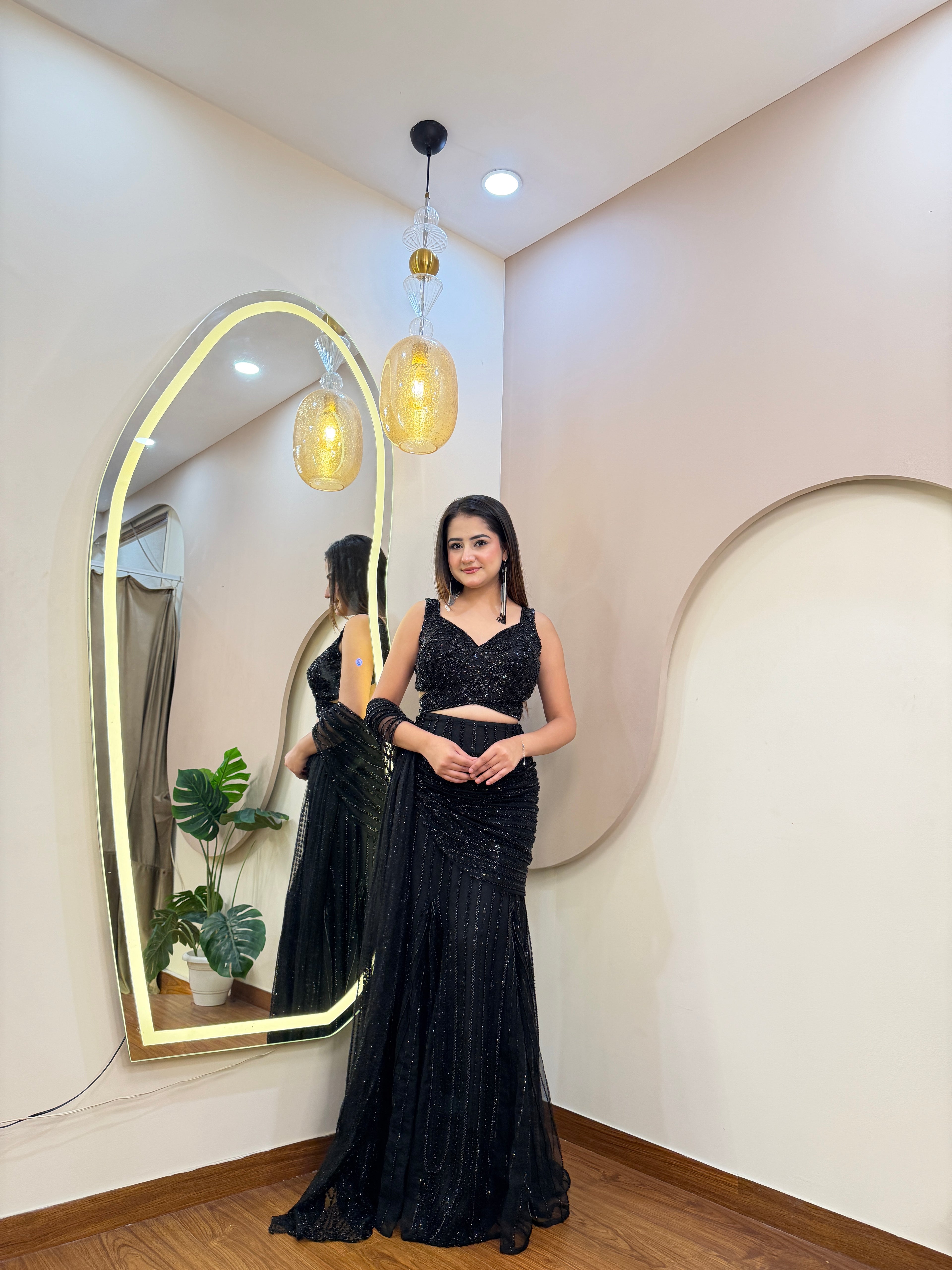 E890 DRAPE LEHENGA
