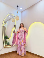 E622 PEPLUM SHARARA SET