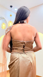 E687 DRAPE SKIRT WITH TOP SET