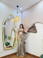 E455 INDO WESTERN DRAPE SAREE