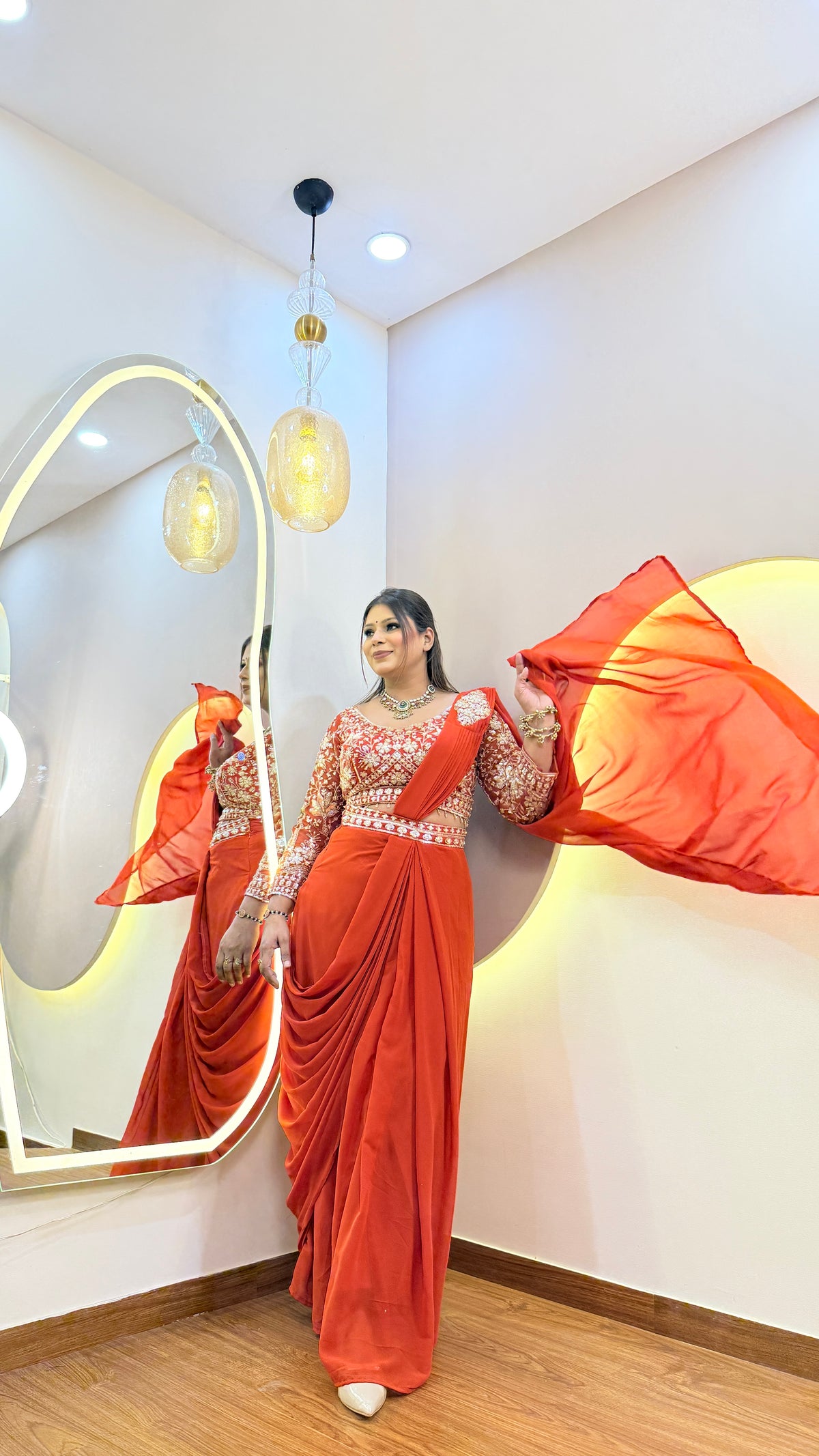 E40 DESIGNER DRAPE SAREE