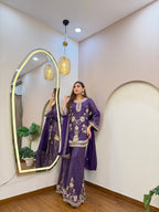 E398 AARFA REGAL SHARARA SUIT