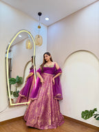 E446 BROCADE LEHENGA