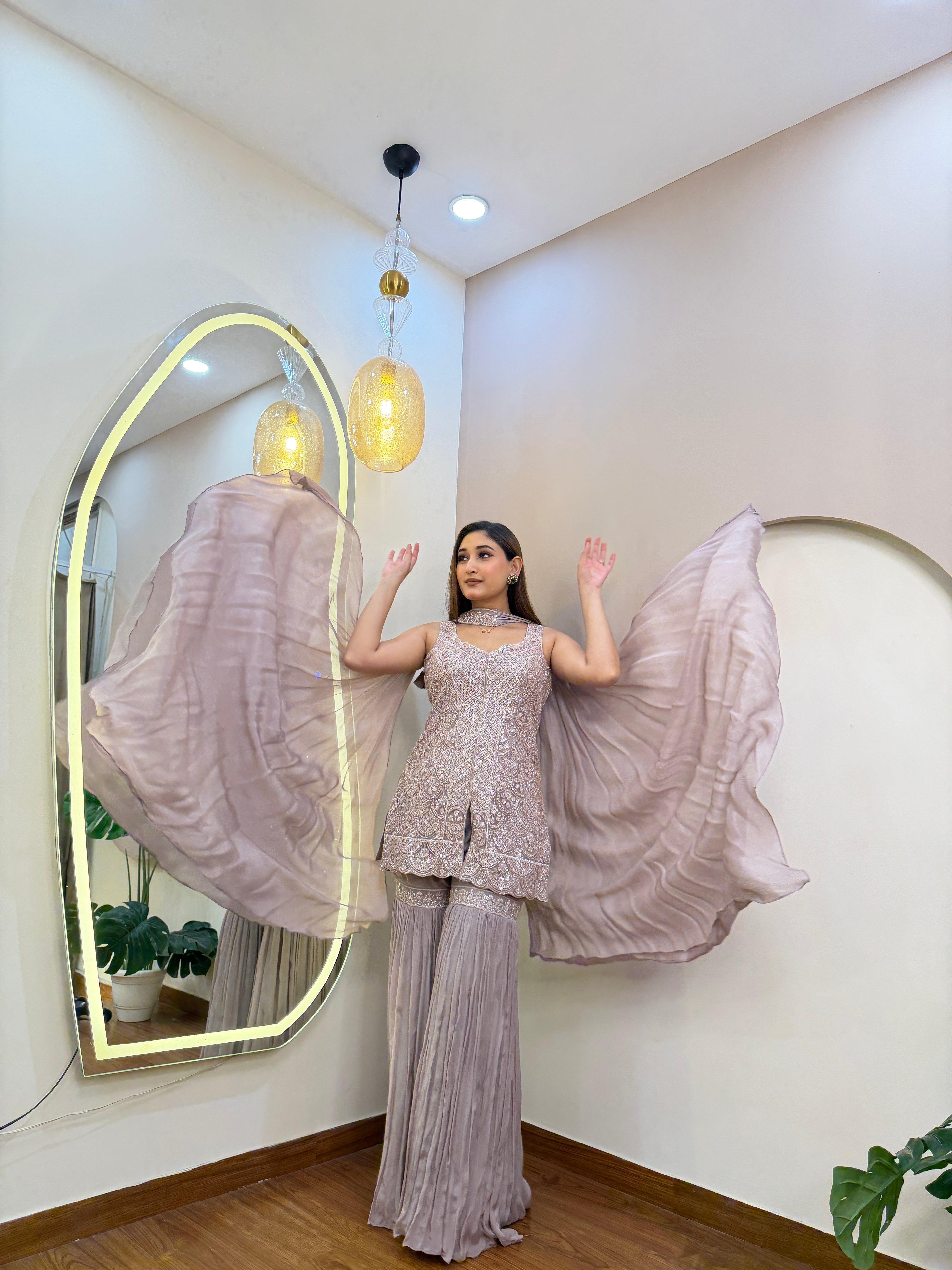 E363 3PC SHARARA SUIT
