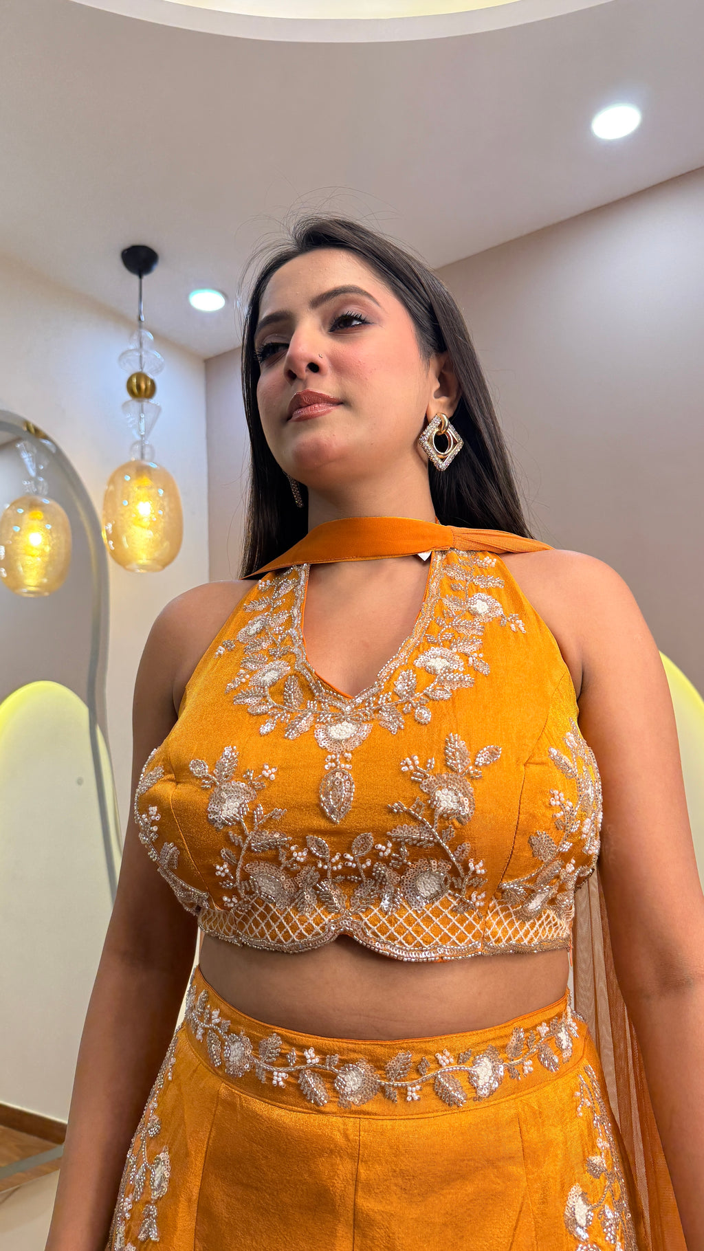 E39 3PC CROP TOP PLAZO SET