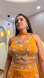 E39 3PC CROP TOP PLAZO SET