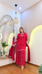 E138 3PC SHARARA SUIT