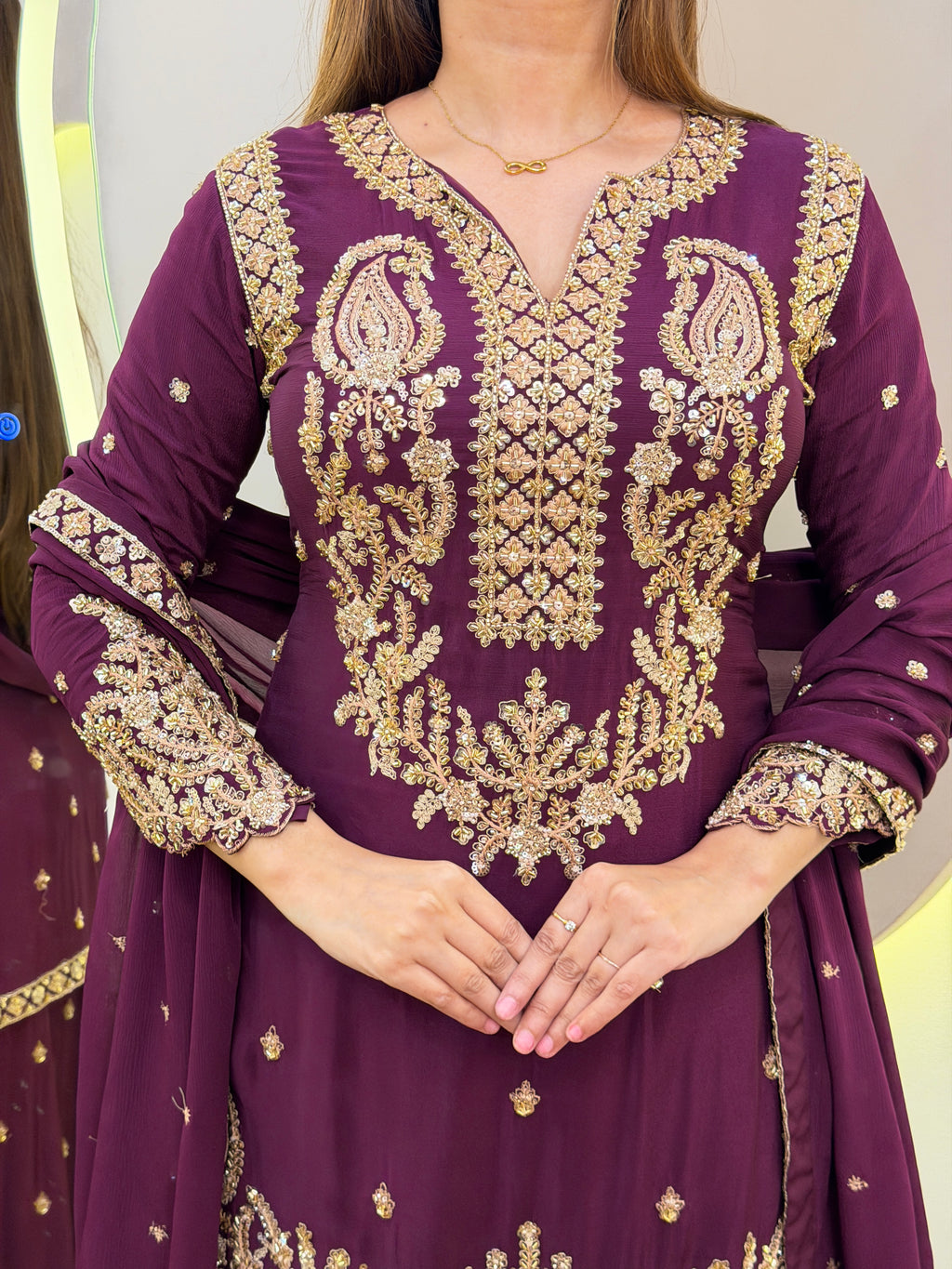 E404 3PC SHARARA SUIT