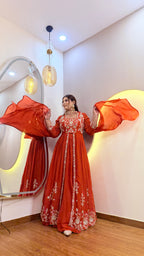 E936 SHERWANI STYLE ANARKALI WITH SKIRT