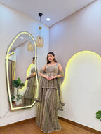 E570 PEPLUM SHARARA SET