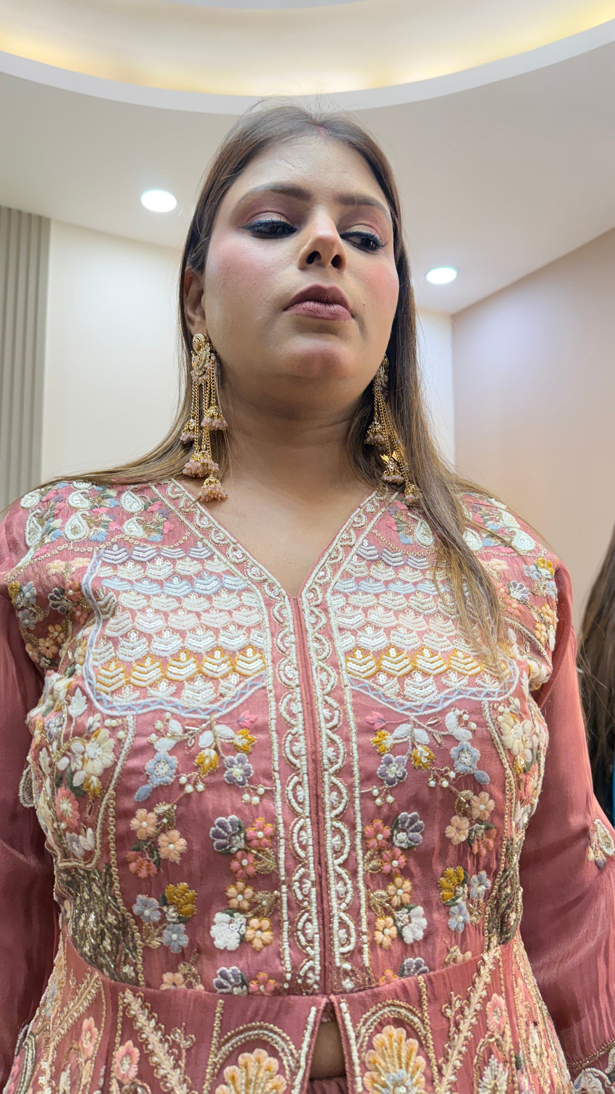 F72 ANARKALI WITH SKIRT SET