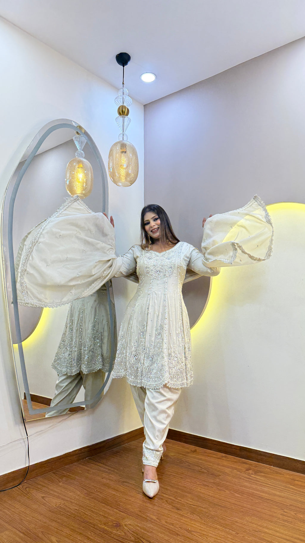 F5 3PC PEPLUM FARSHI SUIT