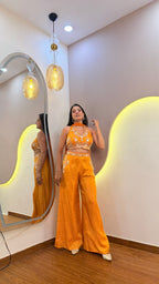 E39 3PC CROP TOP PLAZO SET