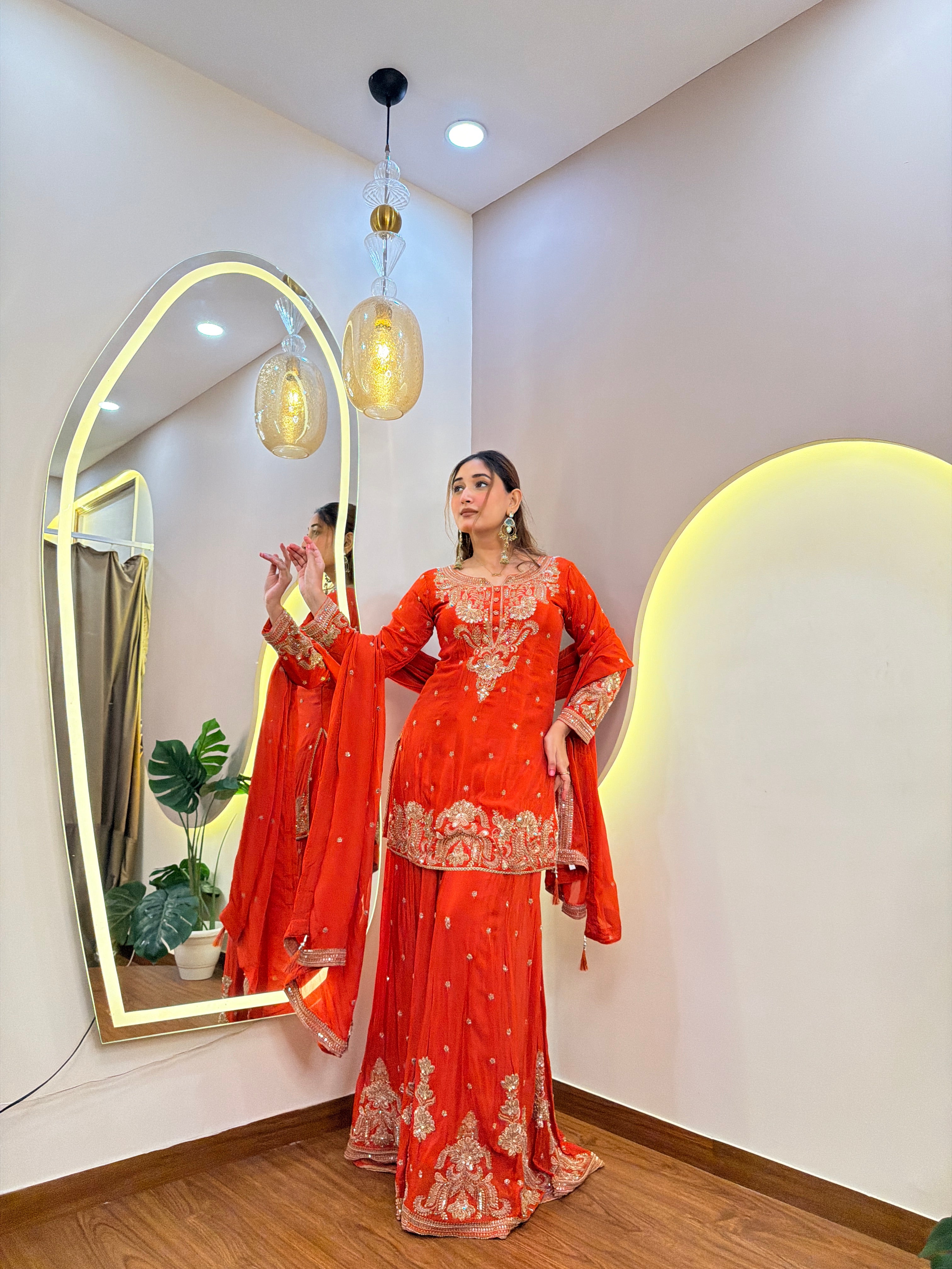 E521 3PC SHARARA SUIT