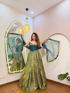 E446 BROCADE LEHENGA