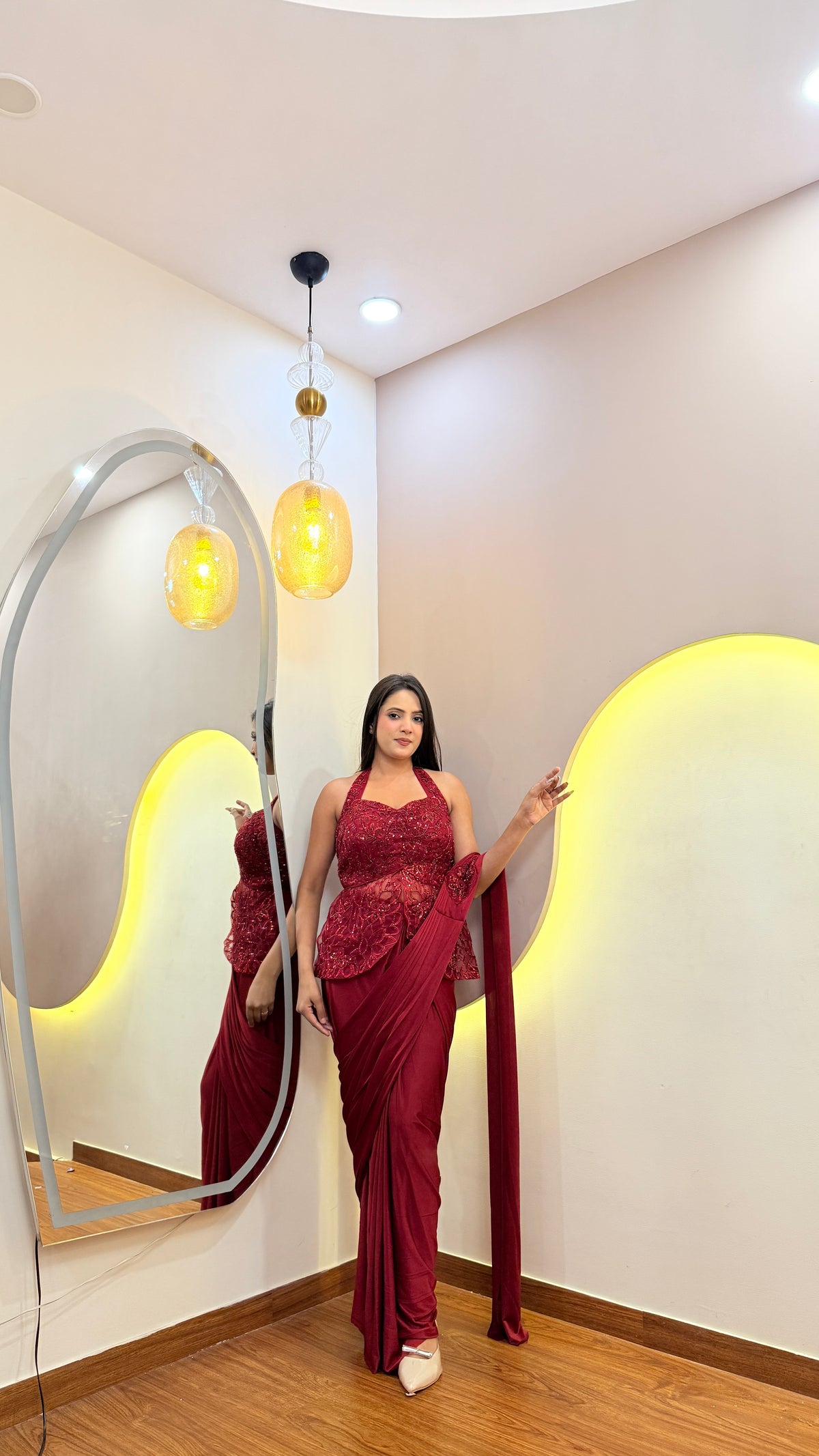 F120 PRE DRAPE SAREE
