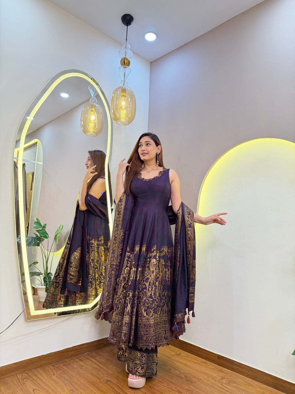 E878 3PC ANARKALI SUIT