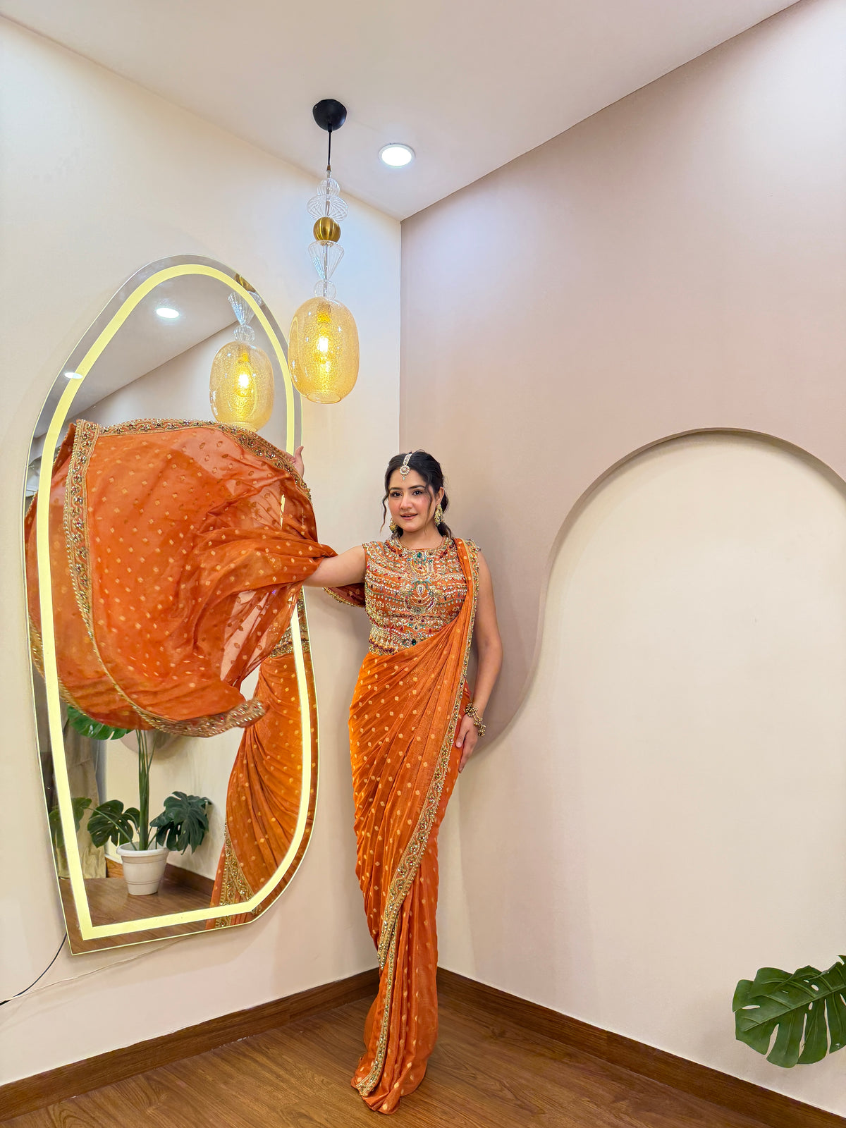 E423 AARFA REGAL DRAPE SAREE