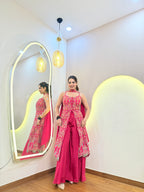 E828 FRONT CUT 3PC SHARARA SUIT