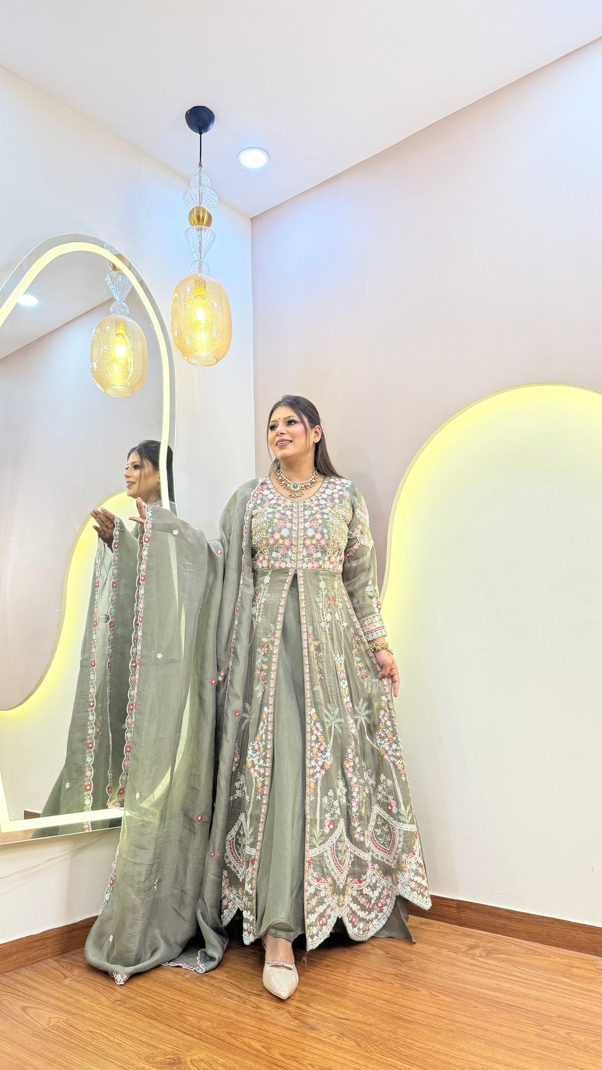 E932 SHERWANI STYLE 3PC SUIT