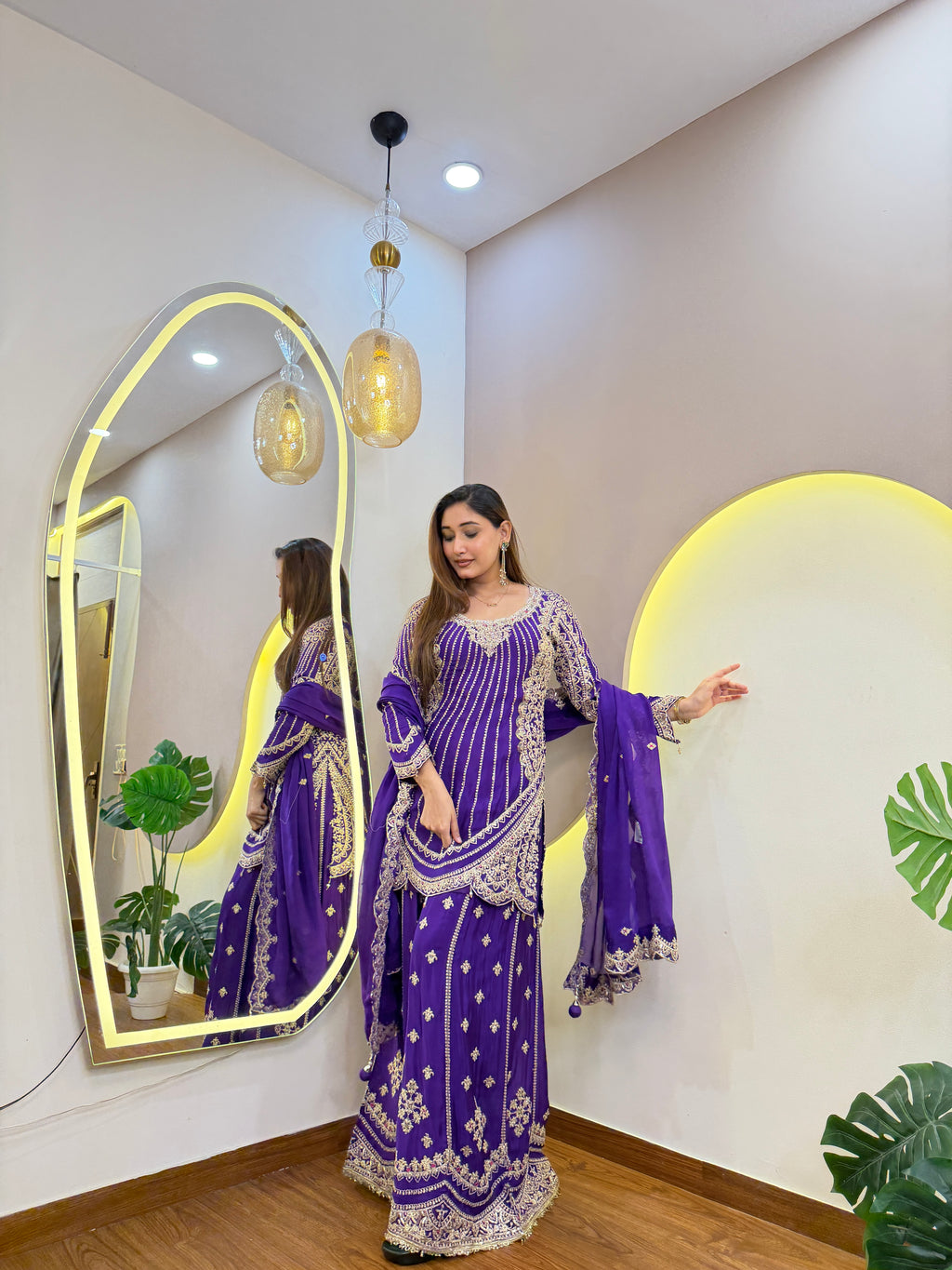 E792 3PC SHARARA SUIT