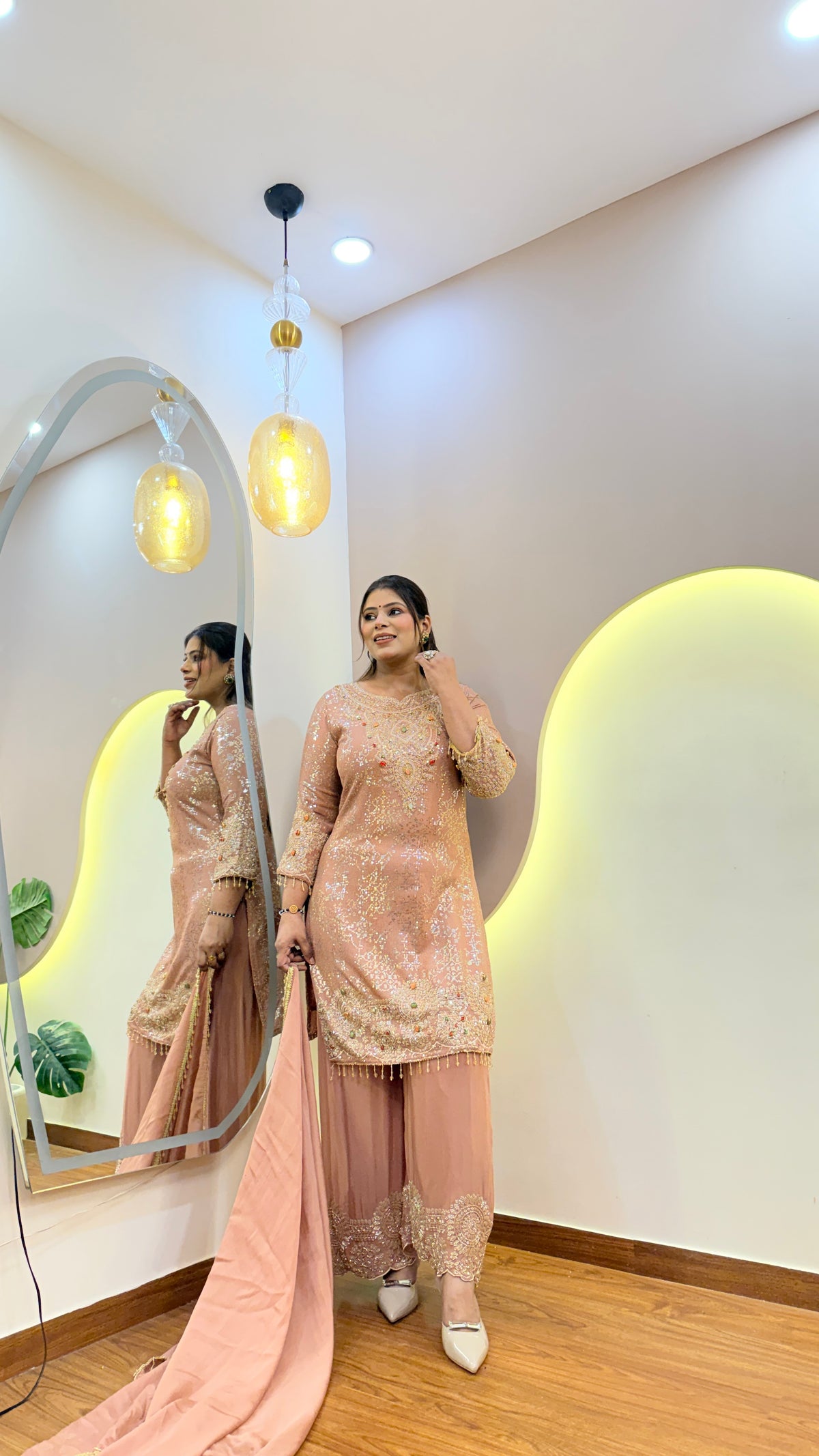 E727 3PC SHARARA SUIT