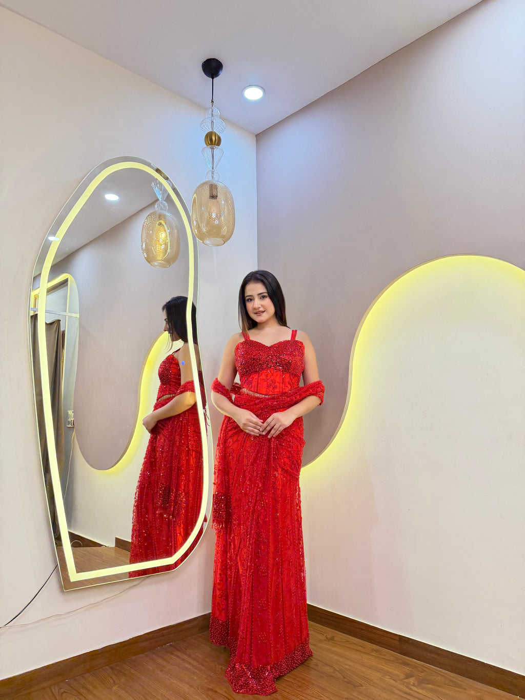 E956 PRE DRAPE SAREE