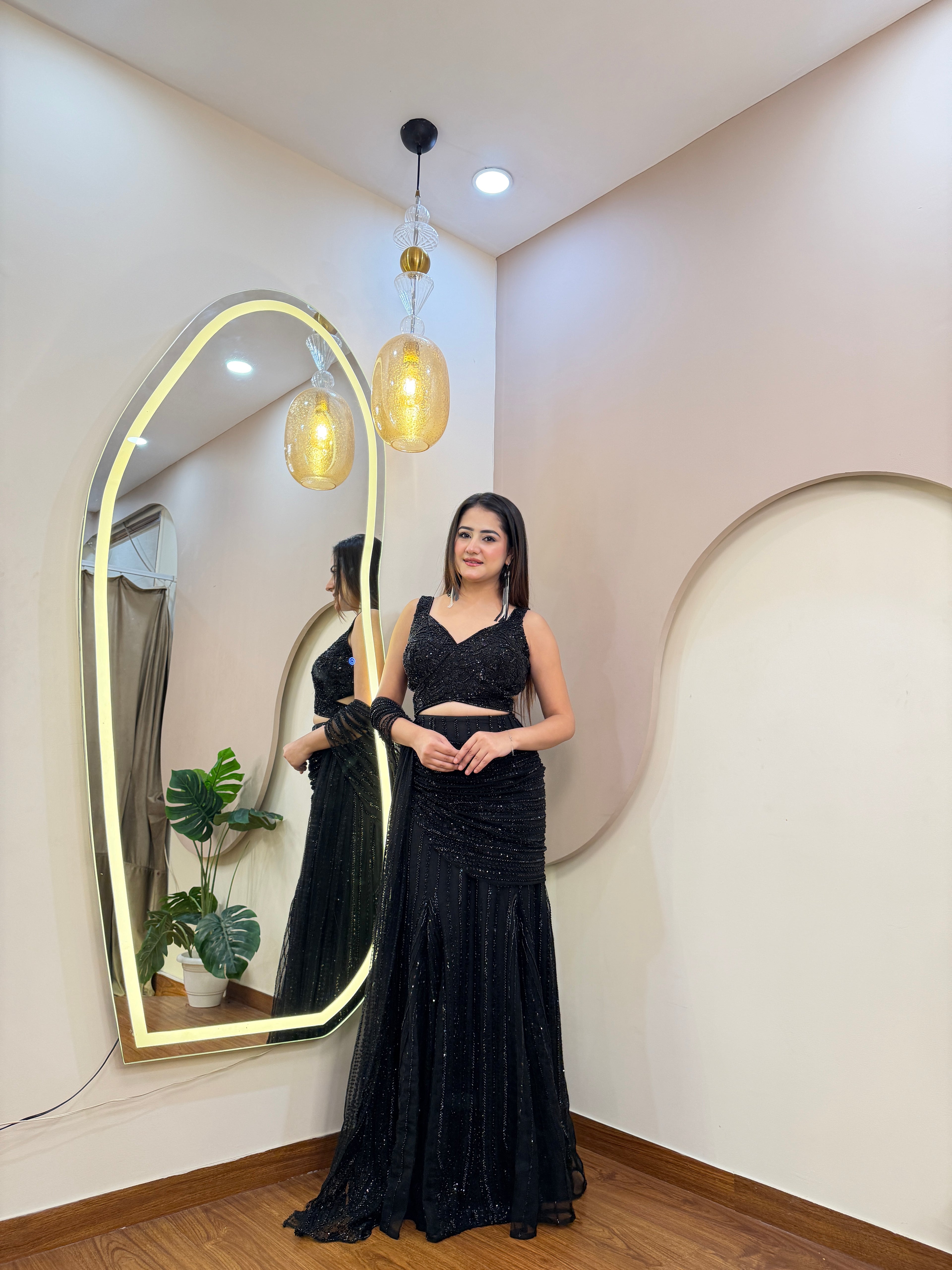 E890 DRAPE LEHENGA