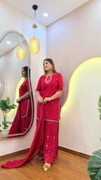 E138 3PC SHARARA SUIT