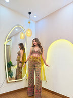 E646 CROP TOP SHARARA SET