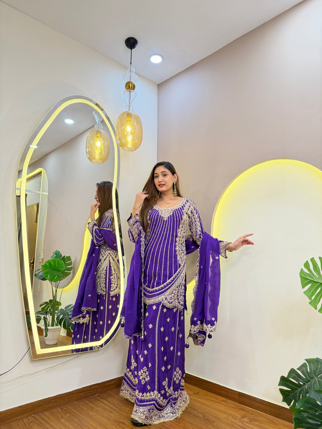 E792 3PC SHARARA SUIT