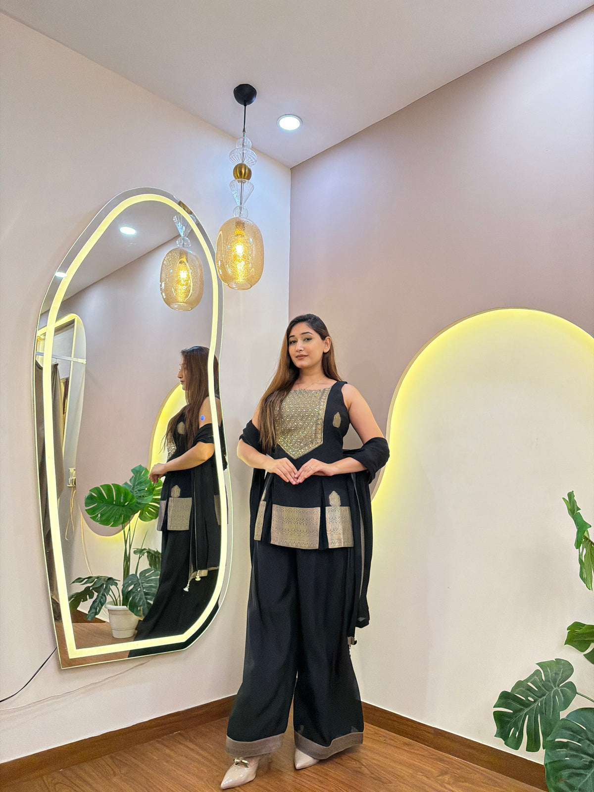 E809 3PC SHARARA SUIT