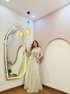 C821 INDO WESTERN JACKET STYLE LEHENGA