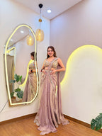 E684 AARFA REGAL DRAPE SAREE