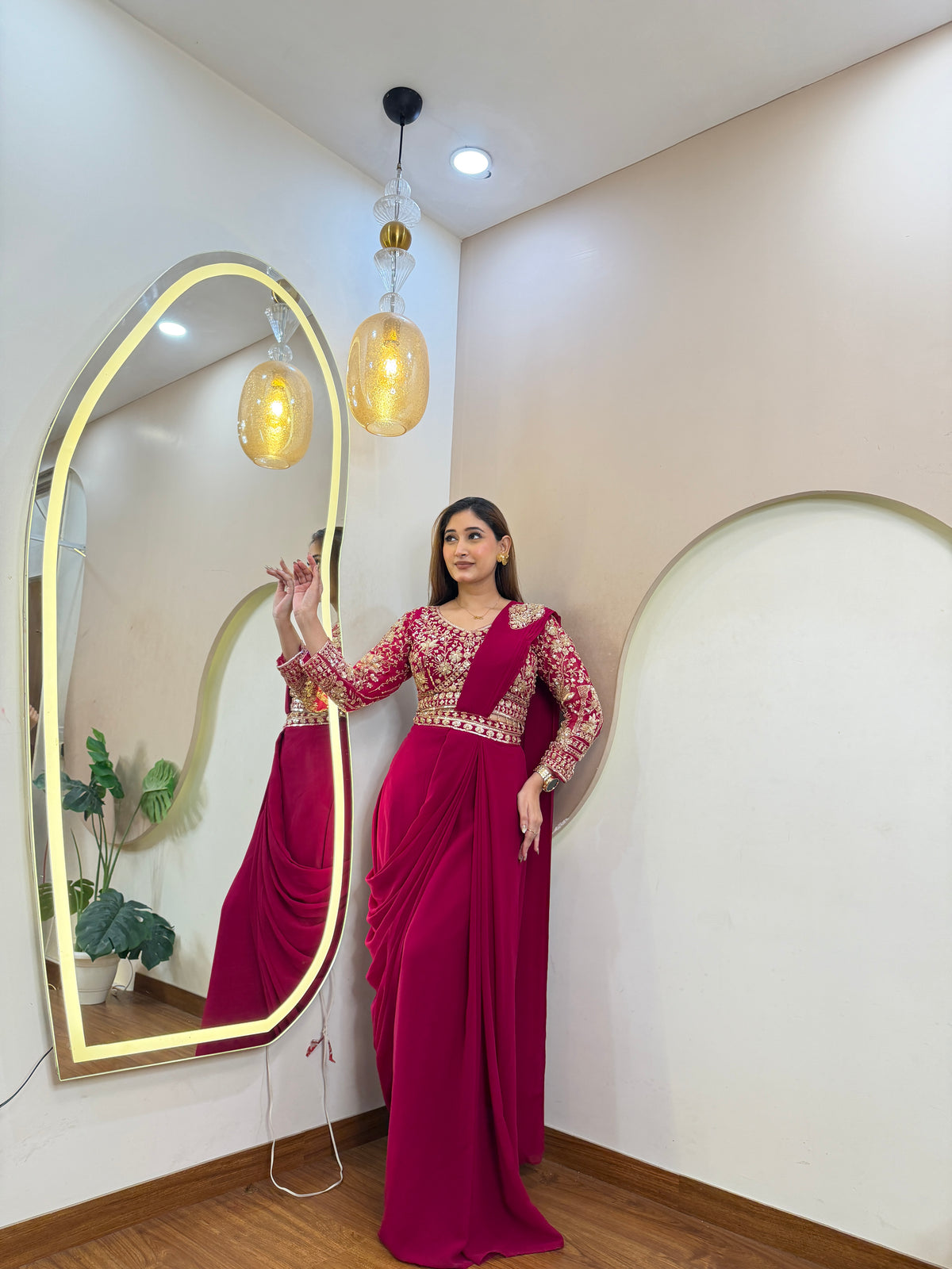 E40 DESIGNER DRAPE SAREE