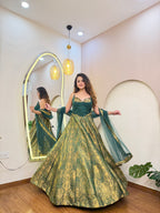 E446 BROCADE LEHENGA