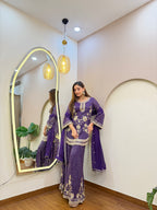 E398 AARFA REGAL SHARARA SUIT