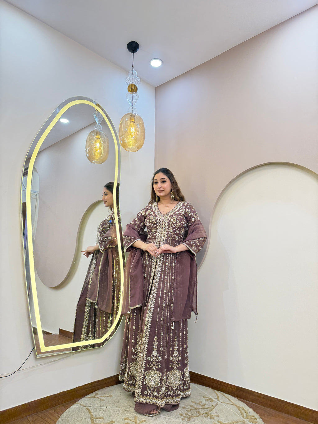 E36 3PC ANARKALI SUIT