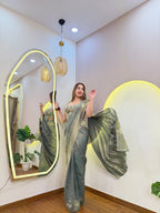E585 BANARSI DRAPE SAREE