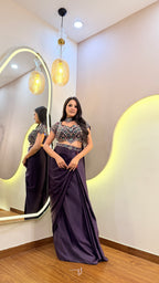 E963 3PC DRAPE SKIRT SET